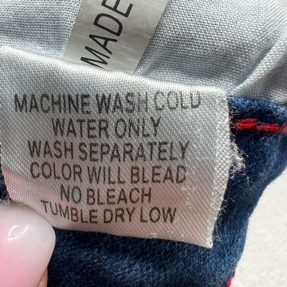 Lucky + Blessed Western Sarape Print Raw Hem Patched Jeans Size 14 - Picture 10 of 14